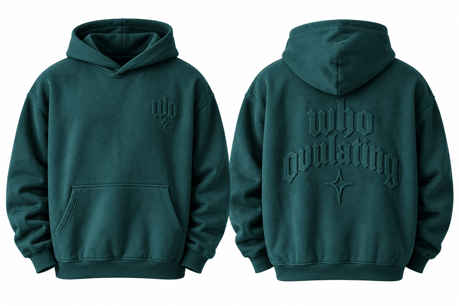WO Embossed Hoodie - WHO OVULATING